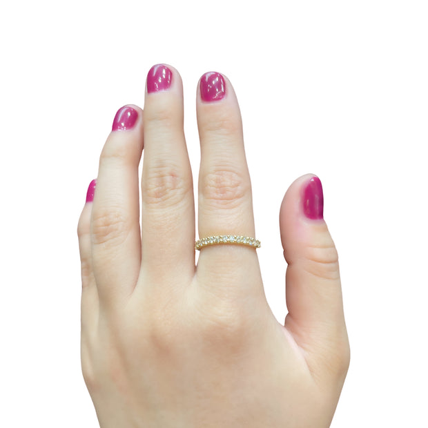 14K Yellow Gold .42tw Prong Set Diamond Band