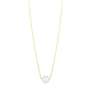 14K Yellow Gold Pearl Necklace