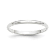 2MM White Gold Wedding Band