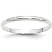 2MM White Gold Wedding Band