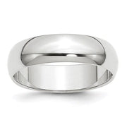 6MM White Gold Wedding Band