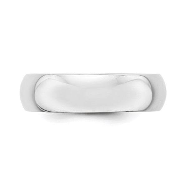 6MM White Gold Wedding Band