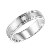 6MM Satin Finish Carved Wedding Band