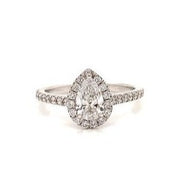 Pear Halo Engagement Ring