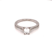 Emerald Cut Pave Diamond Engagement Ring