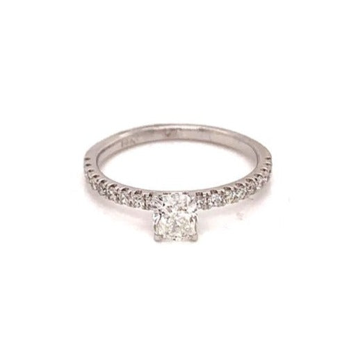 Cushion Pave Diamond Engagement Ring