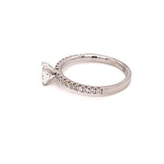 Cushion Pave Diamond Engagement Ring
