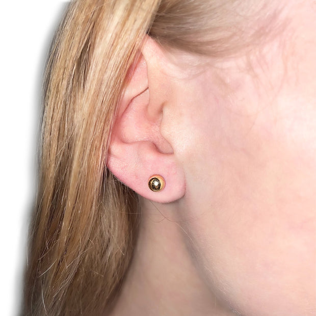 14k Yellow Gold 6MM Ball Studs