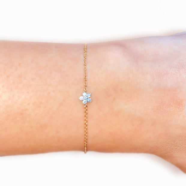 14K Diamond Star Bracelet