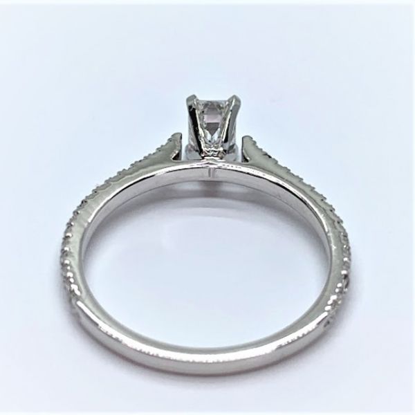 Emerald Cut Pave Diamond Engagement Ring