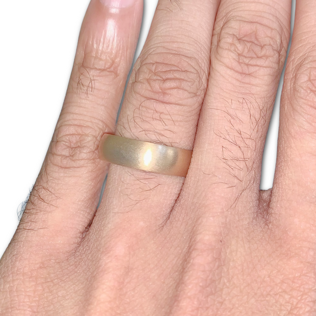 14K Rose Gold Brushed Band