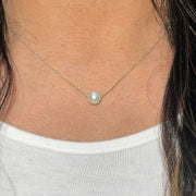 14K Yellow Gold Pearl Necklace