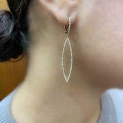 14K Gold Diamond Drop Earrings