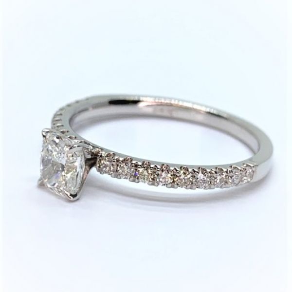 Cushion Pave Diamond Engagement Ring