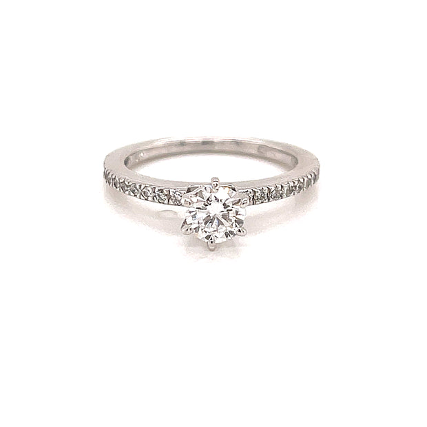 Round Natural Diamond Engagement Ring