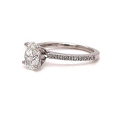 1.40ct tw Natural Oval Pave Engagement Ring
