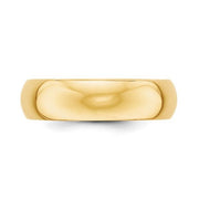 14K Yellow Gold Comfort Fit Wedding Band 6mm