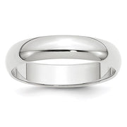 5MM White Gold Comfort Fit Band
